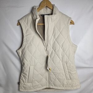 Women's Cream/oat Quilted Vest Free Country Medium